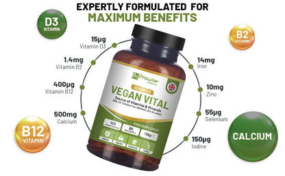 Prowise Healthcare Vegan Vital Multivitamins & Minerals – 120 Capsules – product image 6