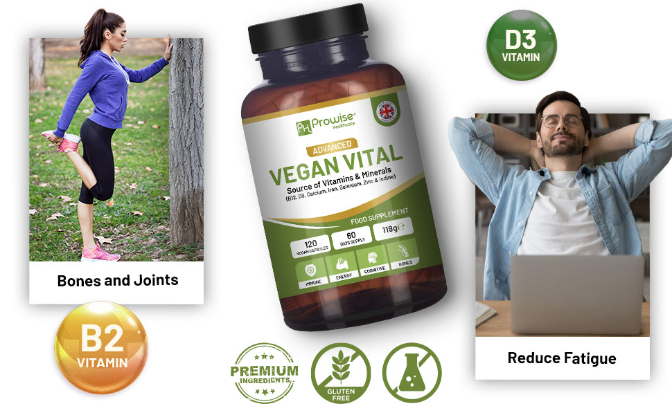 Prowise Healthcare Vegan Vital Multivitamins & Minerals – 120 Capsules – product image 10