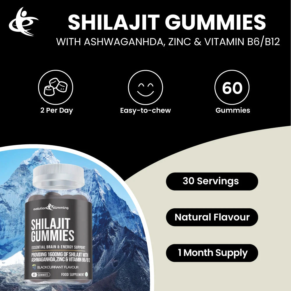 Shilajit Gummies with Ashwagandha – Shilajit Gummies with Ashwagandha Evolution Slimming product graphic