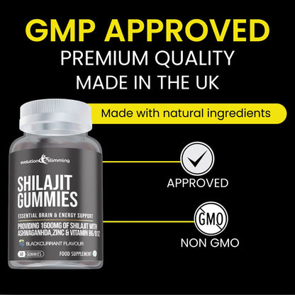 Shilajit Gummies with Ashwagandha – Shilajit Gummies with Ashwagandha Evolution Slimming product graphic