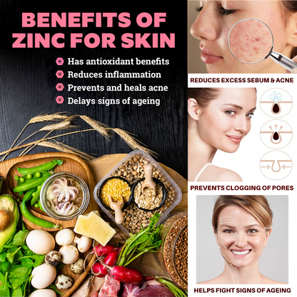 Zinc contribution to maintenance of normal skin infographic