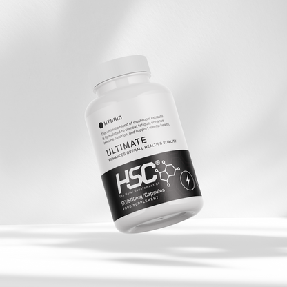 HSC The Ultimate supplement bottle on a white background