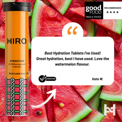 HIRO Hydration Watermelon – Triple Pack – watermelon flavour review graphic