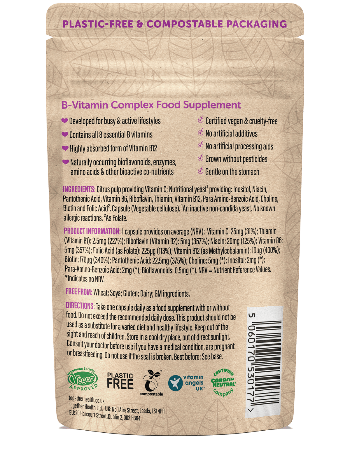 Together Health Food-Based B-Complex – 30 Capsules – product image 2