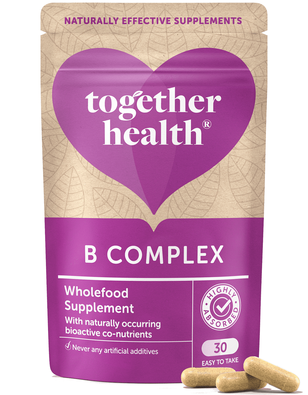 Together Health Food-Based B-Complex – 30 Capsules – product image 1