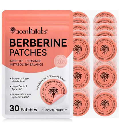 Berberine metabolism support patches for appetite control and blood sugar balance support