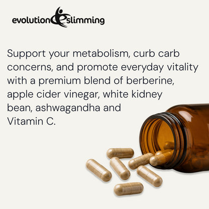 Berberine Plus capsules with berberine, apple cider vinegar, white kidney bean, ashwagandha and vitamin C