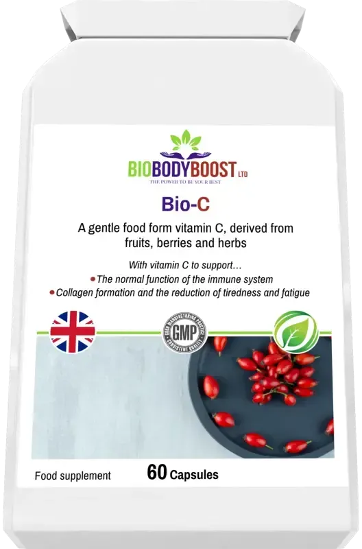 BioBodyBoost Bio-C Food-Form Vitamin C – 60 Capsules – product packaging, view 6