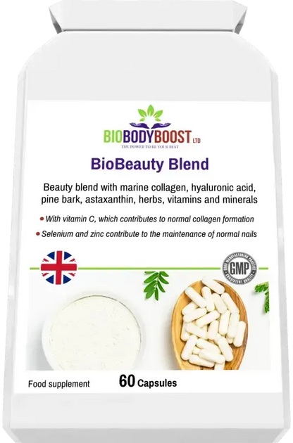 BioBodyBoost BioBeauty Marine Collagen Complex – 60 Capsules – product packaging, view 6