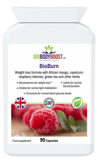 BioBodyBoost BioBurn Glucomannan Complex – 90 Capsules – product packaging, view 1
