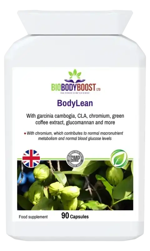 BioBodyBoost BodyLean Garcinia Cambogia Complex – 90 Capsules – product packaging, view 1