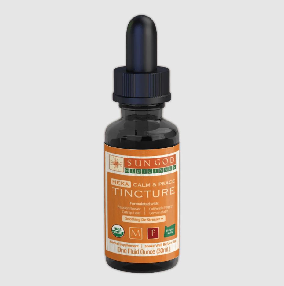 Sun God Medicinals Heka Calm & Peace Organic Herbal Tincture – 30ml