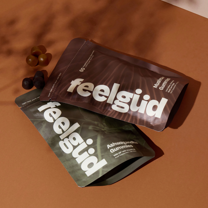 FeelGüd Calm & Focus Bundle – mushroom and ashwagandha pouches
