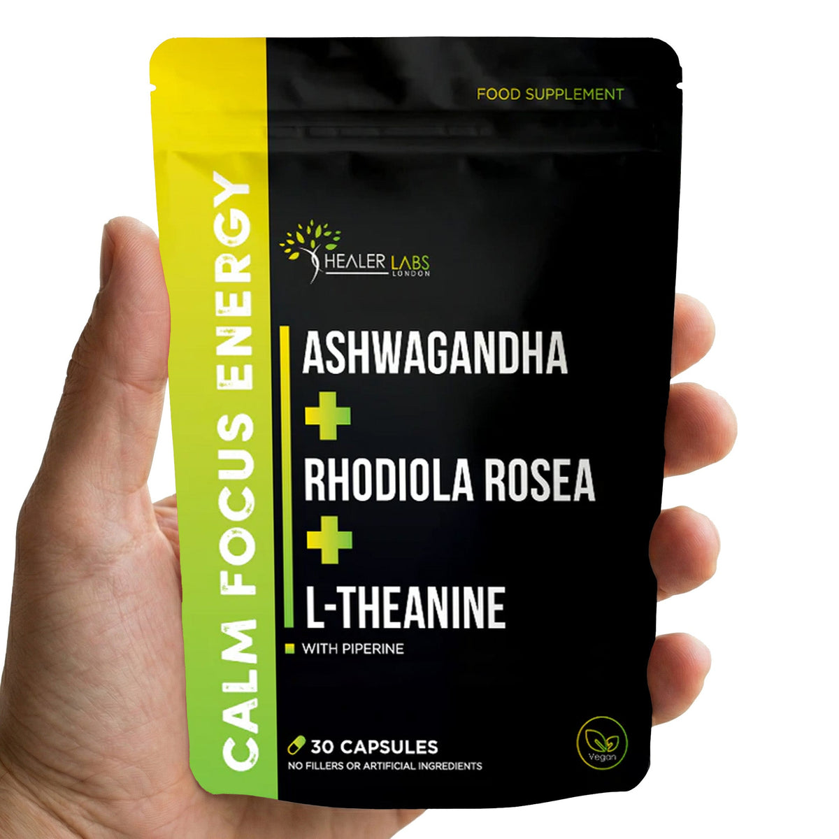 Healer Labs London Ashwagandha + Rhodiola Rosea + L-Theanine – product image 2
