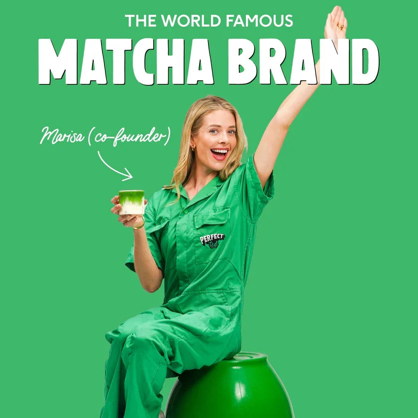 PerfectTed Ceremonial Grade Matcha – 30g Pouch – brand founder with matcha pouch