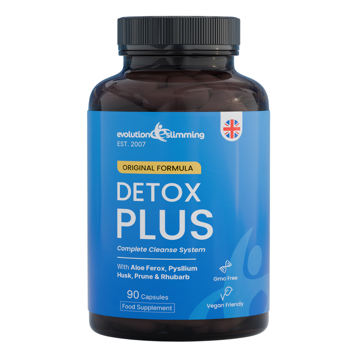 Evolution Slimming Detox Plus herbal digestive support capsules bottle
