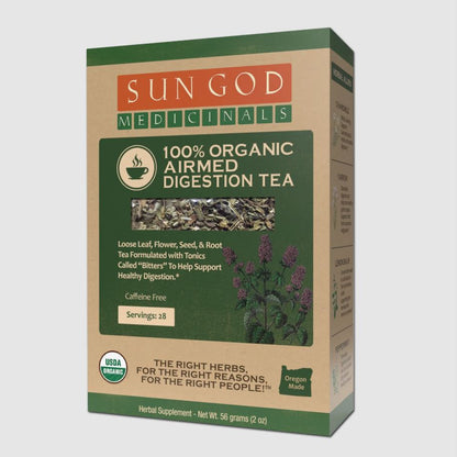 Sun God Medicinals Airmed Digestion Organic Herbal Tea – 56g
