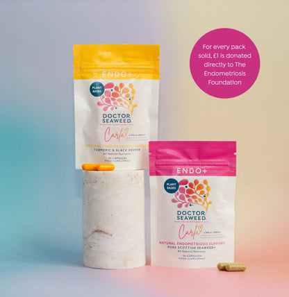 Doctor Seaweed ENDO+ two-part nutritional support supplement pack