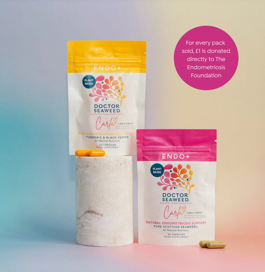 Doctor Seaweed ENDO+ two-part nutritional support supplement pack