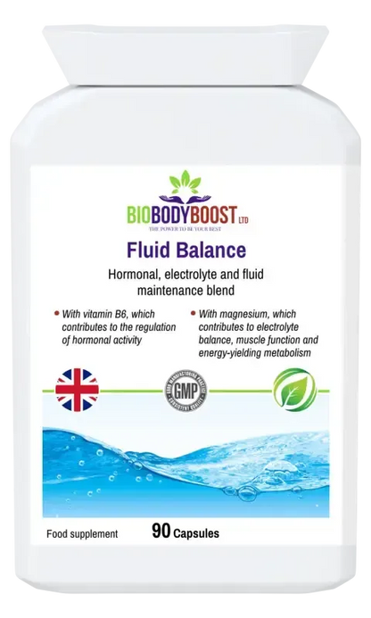 BioBodyBoost Fluid Balance Botanical & Magnesium Blend – 90 Capsules – product packaging, view 1