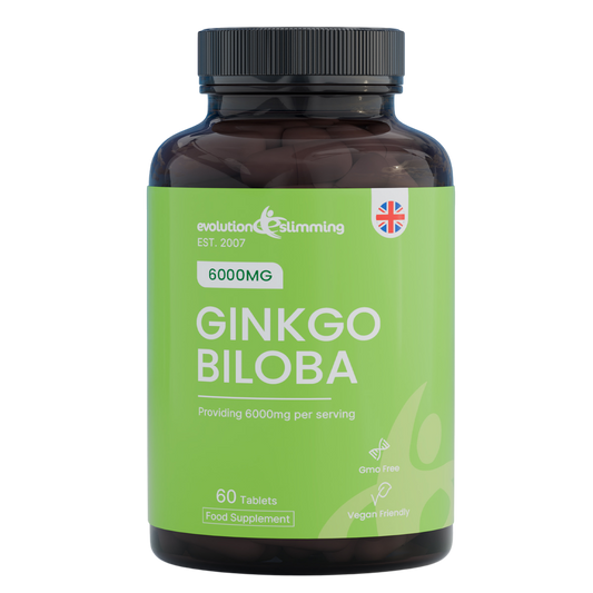 Evolution Slimming ginkgo biloba 6000mg tablets bottle