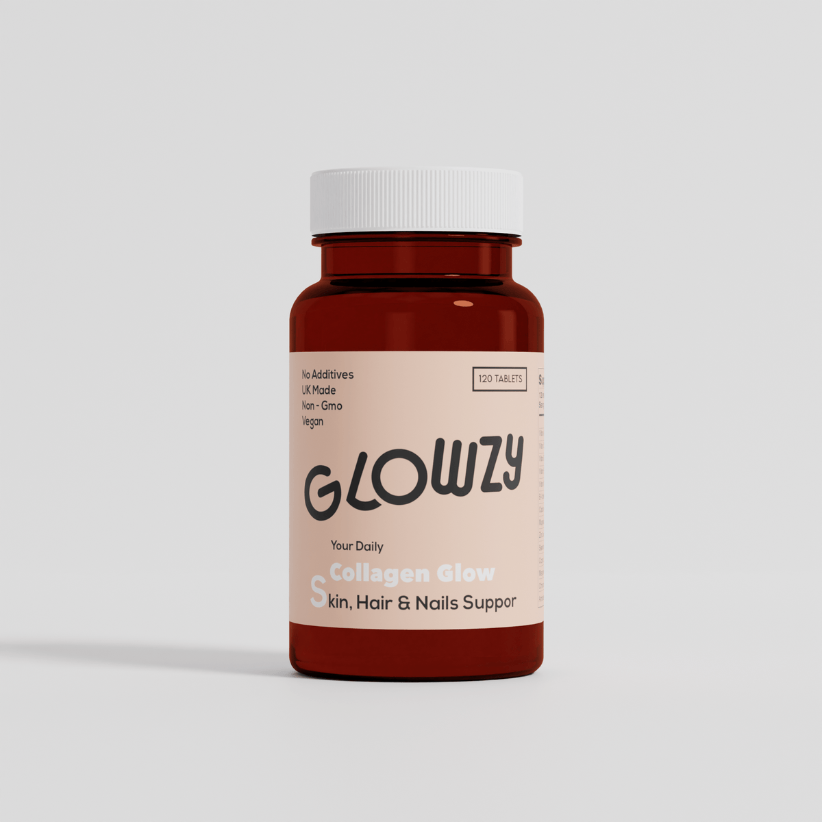 Glowzy Collagen Glow – 120 Tablets – tablet bottle