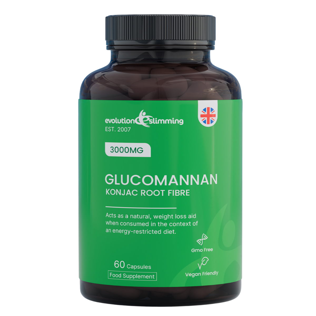 Evolution Slimming Glucomannan Plus 3000mg capsules bottle