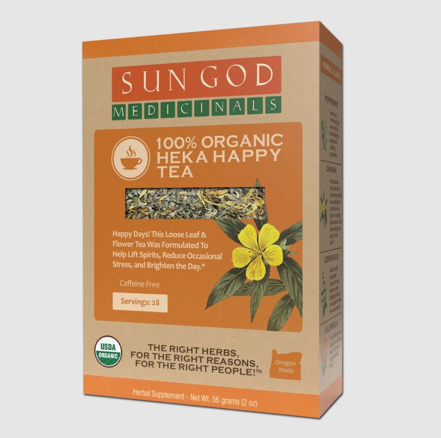 Sun God Medicinals Heka Happy Organic Herbal Tea – 56g
