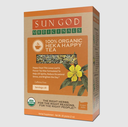 Sun God Medicinals Heka Happy Organic Herbal Tea – 56g