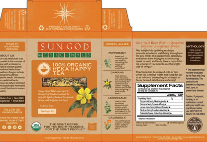 Sun God Medicinals Heka Happy Organic Herbal Tea – 56g