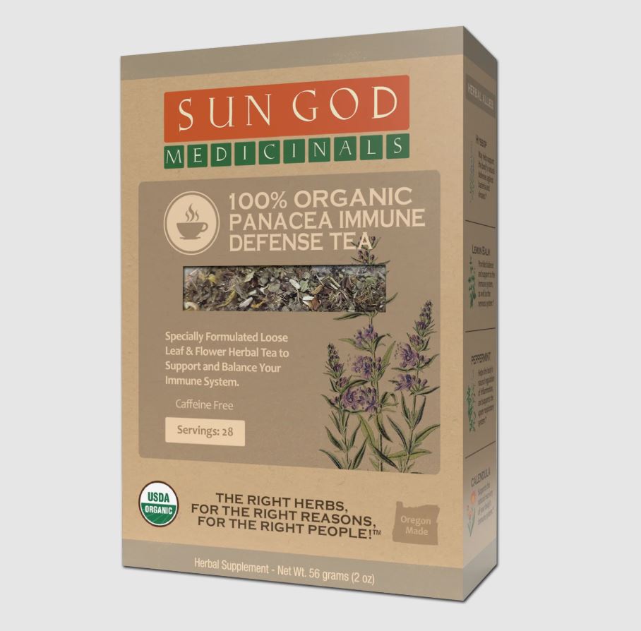 Sun God Medicinals Panacea Immune Defense Organic Herbal Tea – 56g