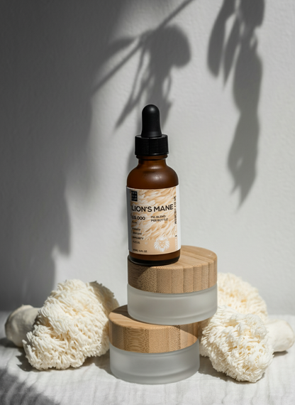 Grounded Lion’s Mane Mushroom Drops – 60ml – bottle on display