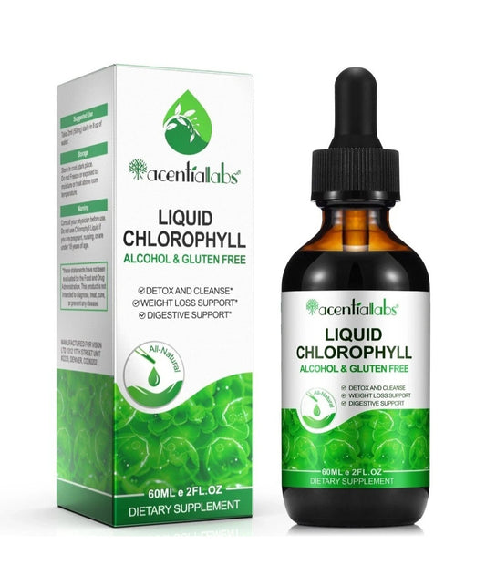 Liquid Chlorophyll Drops supplement for daily wellness, freshness and digestive support