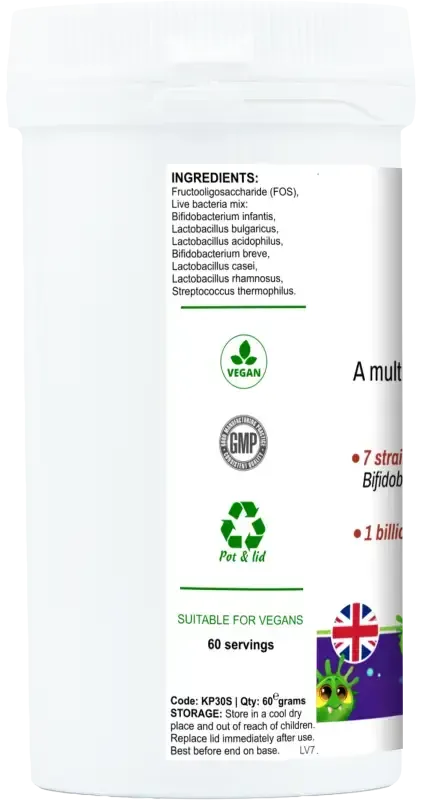 BioBodyBoost Little BioGut Kids Live Culture Powder – 60g – product packaging