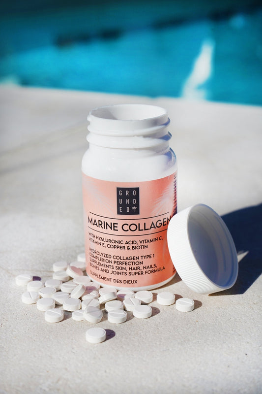 Grounded Marine Collagen Complex Tablets – marine collagen tablet bottle