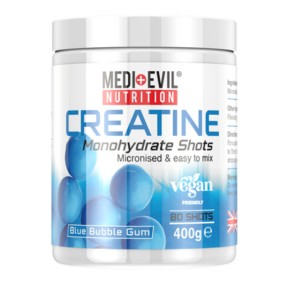 Creatine Monohydrate Shots 400g in Blue Bubblegum flavour