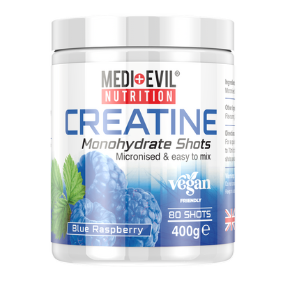 Creatine Monohydrate Shots 400g in Blue Raspberry flavour