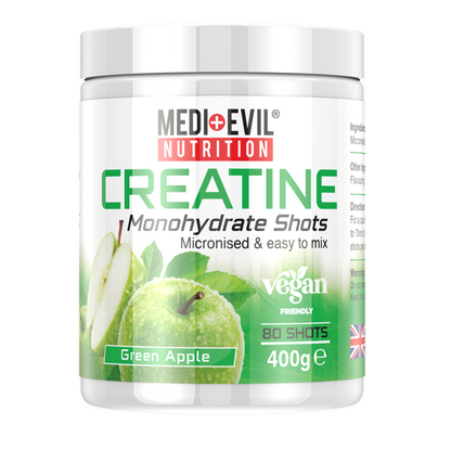 Creatine Monohydrate Shots 400g in Green Apple flavour