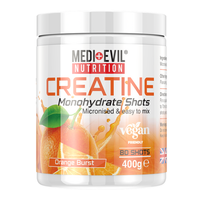 Creatine Monohydrate Shots 400g in Orange Burst flavour