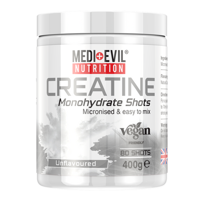 Creatine Monohydrate Shots 400g in Unflavoured option