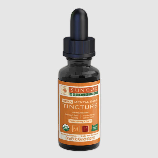 Sun God Medicinals Heka Mental Ease Organic Herbal Tincture – 30ml