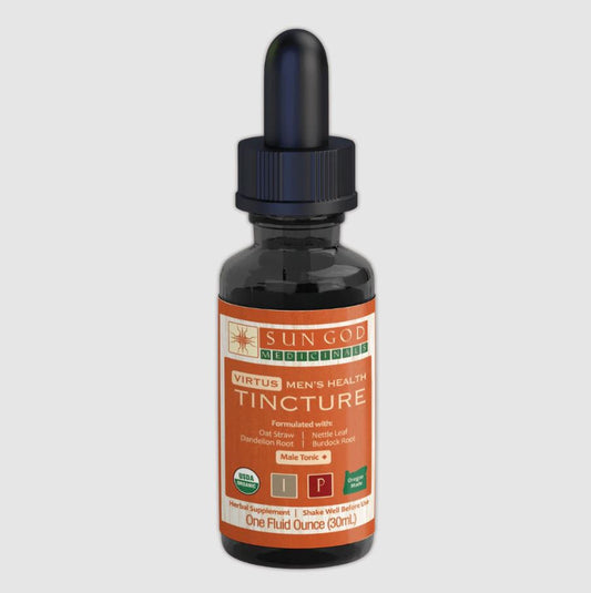 Sun God Medicinals Virtus Men’s Health Organic Herbal Tincture – 30ml