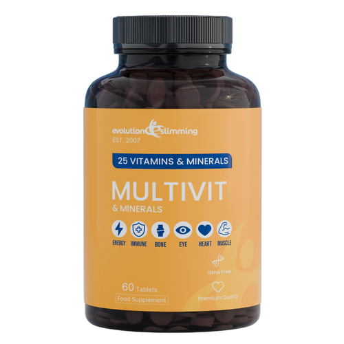 Evolution Slimming Multivitamin and Minerals with 25 nutrients and 60 tablets