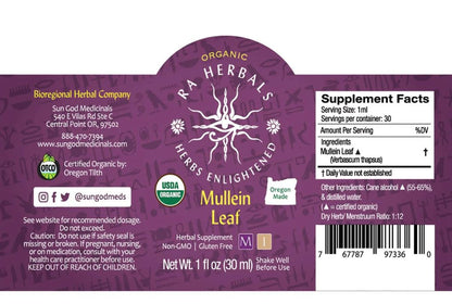 Sun God Medicinals Organic Mullein Leaf Tincture – 30ml