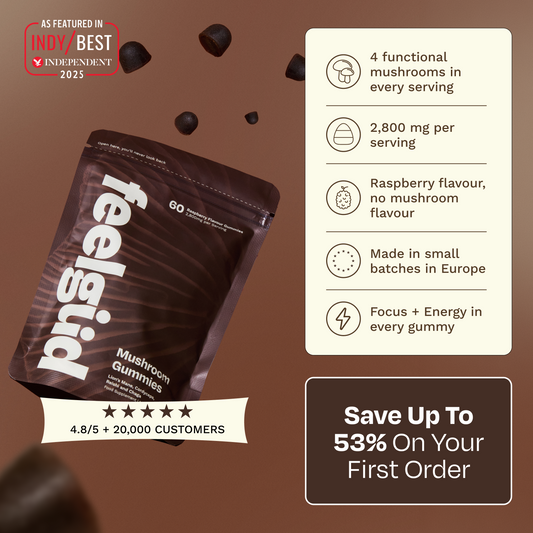 FeelGüd Mushroom Gummies – 60-gummy pouch