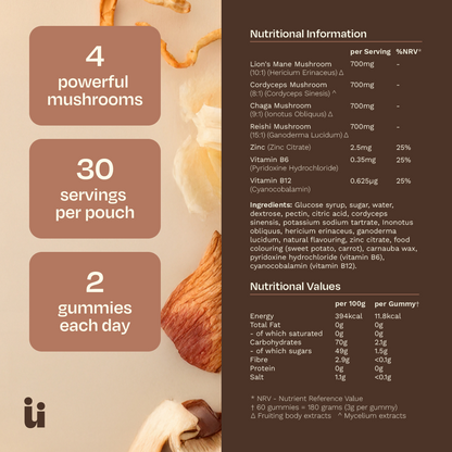 FeelGüd Calm & Focus Bundle – mushroom ingredients and nutrition