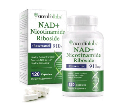 NAD+ Nicotinamide Riboside Capsules with Resveratrol for cellular energy and healthy ageing support
