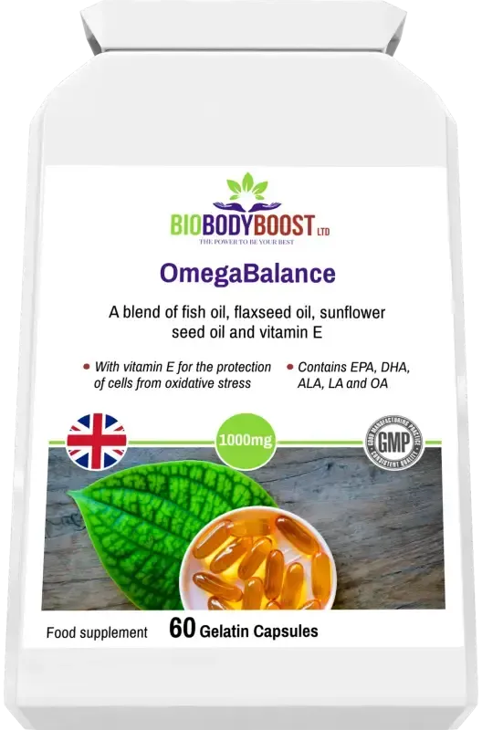BioBodyBoost OmegaBalance Omega 3, 6 & 9 – 60 Capsules – product packaging, view 6