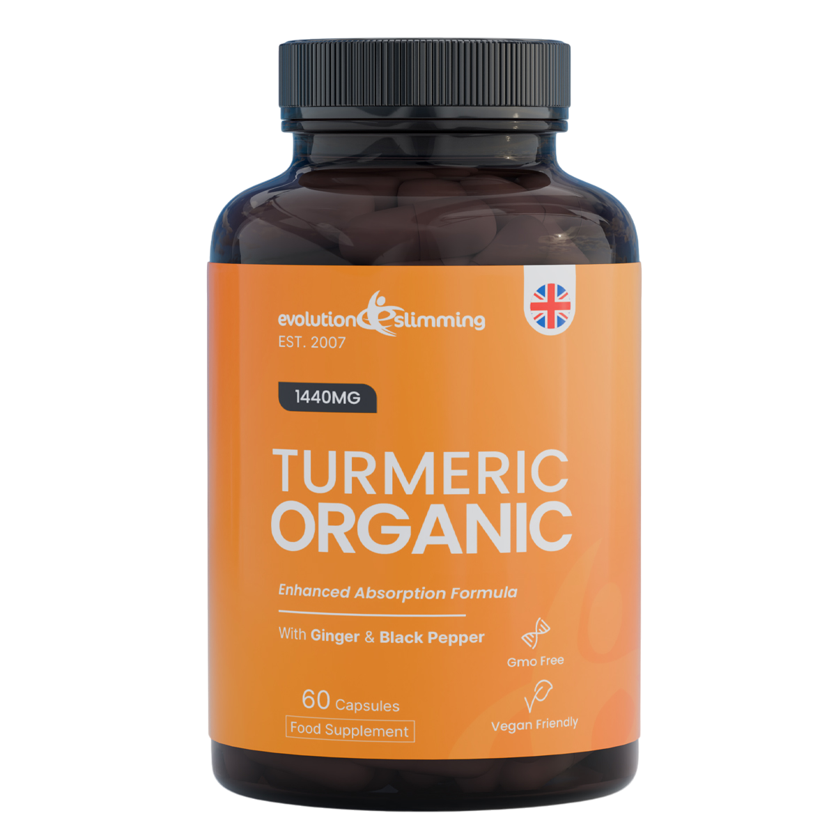 Organic Turmeric, Ginger & Black Pepper 1440mg Capsules