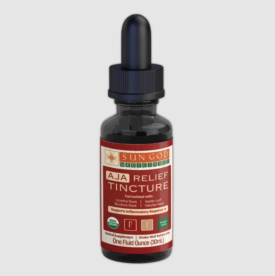 Sun God Medicinals Aja Relief Organic Herbal Tincture – 30ml